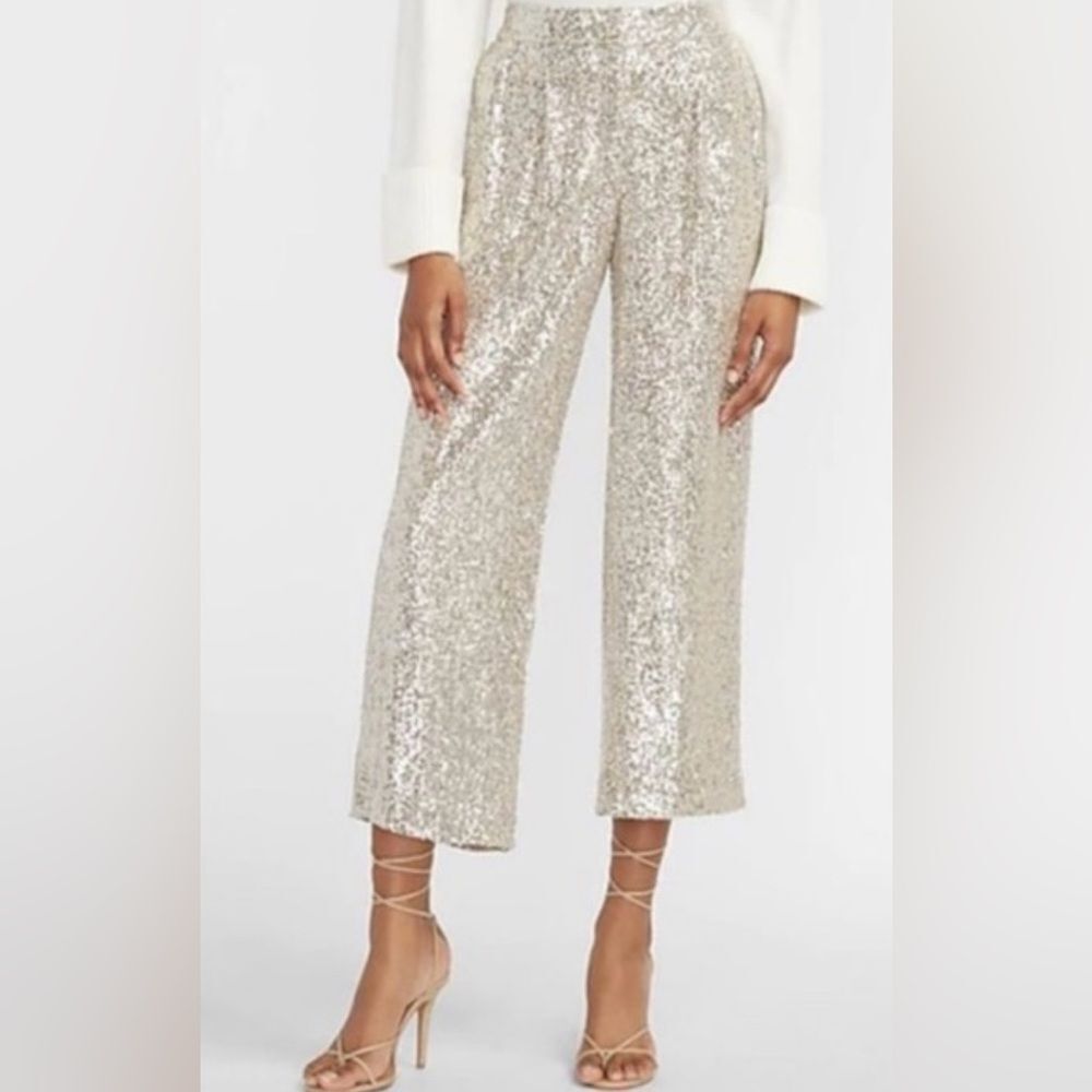 Express Sequin cropped Pants size S